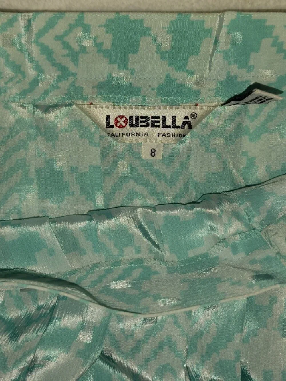Vintage LouBella patterned skirt, size 8 (item A11)